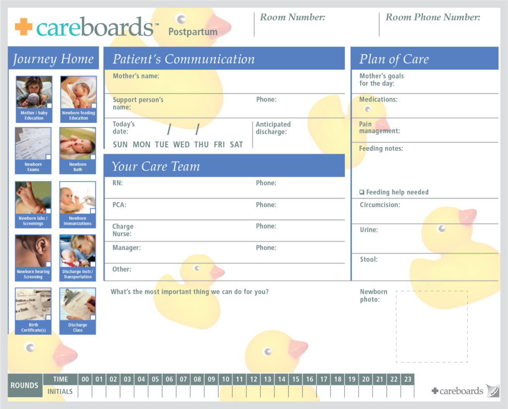 labor & delivery patient communication board 4